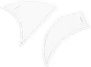 Ruimou 2pcs Twisted Pinwheel Template, Acrylic Quilting Templates, for DIY Hand Sewing, Fabric Piecing