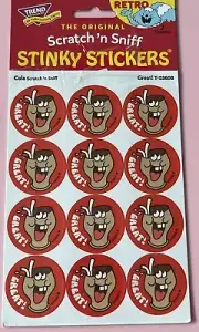 Trend COLA Scratch & Sniff Stinky Stickers Retro 80s 1 Sheet New