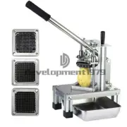 1pcs Commercial Potato Chipper Vegetable Fruit Slicer With 3 Blades #