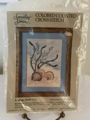 NEW Something Special Cross Stitch Kit #50249 CONCH SHELL 5" X 7"