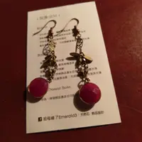 在飛比找蝦皮購物優惠-『台灣設計師飾品品牌』祖母綠了「復古手作天然寶石」耳針古典耳