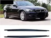 ABS Side Skirts Extension Lip Body Kits Compatible for BMW 3 Series E90 05-12(Carbon Look)