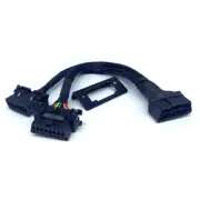 JUTA OBD2 Splitter Extension Cable Adapter 1 Male and 2 Females 1 PC, Black