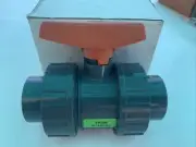 GF 1” True Union Ball Valve PVC/EPDM. Solvent End Connectors.