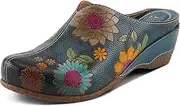 [Spring Step L'Artiste] Women's CHIENTI Hand-Painted Floral Open Back Sandals