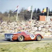 Richard Attwood Lucien Bianchi Ferrari 412 P 1967 Motor Racing Old Photo