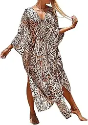 [SERQUENIF] Kaftan Women Dress Plus Size Kaftans Beach Caftan Loose Caftans Swimsuit Cover Up Mumu Dress Casual Long Dress