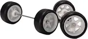Alloy 1:64 Wheels,Scale Alloy Wheels Rubber Tires,Model Alloy and Accessories Tires Wheel Rubber