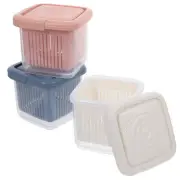 3 Pcs Scallion Box Fruit Storage Container for Fridge Containers