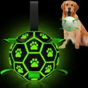 Glow in The Dark Dog Toys Soccer Ball with Straps, Large, the dark II