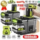 2X For Ryobi One Plus P108 18V 12AH 9AH Battery Lithium RB18L50 High Capacity
