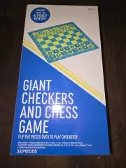 Giant Checkers & Chess Game 4ft Ages 8+ New in Box