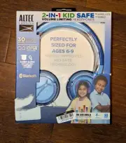 Altec Lansing 2-In-1 Kid Safe Volume Limiting Headphones BLUE - NEW