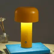 US (Yellow)Mushroom Table Lamp Three Colors LED Light Beads Stepless Dimming