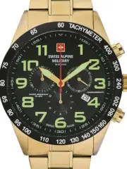 Swiss Alpine Military 7047.9117 Chronograph Mens Watch 45mm 10ATM