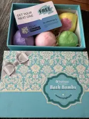 Bath Bombs Gift Set - 6 XXL Bubble Bath Fizzies (4.1 Oz Each) with Natural Dead