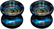 Binxind 2 Pcs Professional Butterfly Yoyo Alloy Responsive Yoyo 10 Ball Bearing Yoyo for Advanced Player with 20 Strings
