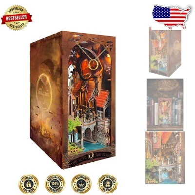 DIY 3D Puzzle Book Nook - LED Magical House Inspired by The Lord of the Rings