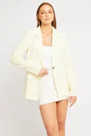 Yellow Smart Blazer - Size 6, Women's Jacket
