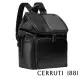 【Cerruti 1881】限量2折 義大利頂級小牛皮後背包 CEZA05645M 全新專櫃展示品(黑色)