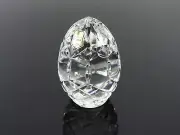 HAND-CRAFTED LARGE 4 3/8” CLEAR CRYSTAL EGG PAPERWEIGHT - POLAND