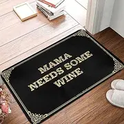 Dsoluuing Fall Doormats for Outdoor Entrance Home Mama Needs Some Wine Doormat Farmhouse Welcome Mat Indoor Door Mat Non Slip (Color : Colour, Size : 65X90CM)