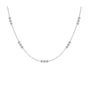 ANYCO Necklace 925 Silver Trio Sparkling Moissanite with Zircon 5A Gift Jewelry