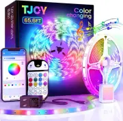 65.6Ft Kids Bluetooth LED Strip Lights, Music Sync LED Light Strip RGB Color Cha