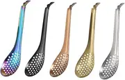 Generic Stainless Steel Caviar Strainer Spoon Kitchen Utensils Skimmer Spoon Spoon Strainer for Home Restaurant Bar Use