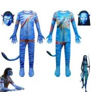 Kids Avatar The Way of Water Cosplay Costume Jumpsuit + Mask Outfit