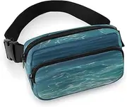 [YTLKGFP] Waist Pack The Deep Blue Sea Printed Butt Pack Fanny Pack Hip Bum Bag for Workout Traveling Casual Running Hiking Cycling, The Deep Blue Sea, 7.9 X 5.1 in