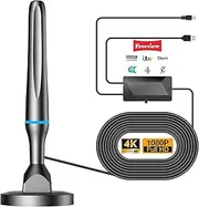 DGUPSP TV Aerial，Indoor Digital TV Aerial with 500+ Miles Range Strongest Signal Booster Amplifier for 4K 1080P HDTV & VHF UHF DAB Radio with Magnetic Base