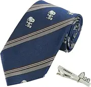 [Peanuts] PN916762 Navy Blue & TB-003 Snoopy Necktie Tie Clip Gift, PN916762 Navy & TB-003, SNOOPY スヌーピーネクタイ タイピン プレゼント