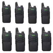 8pcs WLN KD-C1 UHF 400-470 MHz MINI handheld transceiver two way Ham Radio Black