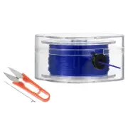 55Yard Flat Stretchy Bracelet String 0.8mm Elastic Beading Cord Dark Blue