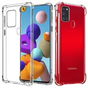 For Samsung Galaxy A21s Case Shockproof Tough Air Cushion Gel Clear Transparent Heavy Duty Case Cover