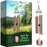 Nature’s Melody Aureole Tunes Wind Chimes – Outdoor Windchime with 6 Tubes Tu...