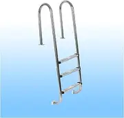 2/3 Step Swimming Pool Ladder,with Stainless Steel Steps and U Shaped Handrail,for Water Park and Outdoor Bath(3-steps1.5mm)