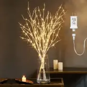 Lighted Branches 150 LED Fairy Lights with Timer 32In Plug In, Electric Lit Whit