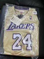New Mens LA Lakers Authentic Mitchell & Ness Kobe Bryant Gold Edition Jersey XL