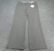 Dockers Pants Womens 14 Gray Wide Trouser Leg Khaki Trousers Ladies 14 NEW