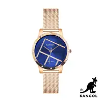 在飛比找momo購物網優惠-【KANGOL】英國袋鼠│金屬幾何列鑽錶 / 手錶 / 腕錶