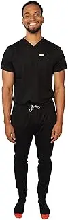 [Scrubmates] Black Scrub Set - Modern Jogger Fit in Black