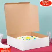 50 Pack 16" x 16" x 5" White Square Paperboard Cake Bakery Box Restaurant Home
