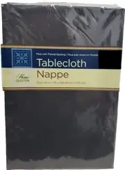 Thin Vinyl Tablecloth 52" x 70" Oval (4-6 people) BLACK COLOR, GR