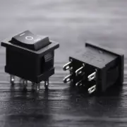 KCD2 Mini Black 6PIN On/Off/On Rocker Switch Boat Rocker Switch Third G*-*