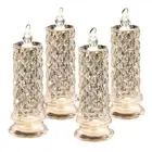 Rose Shadow LED Flameless Candles, 4PCS Romantic Battery Operated Candles7458