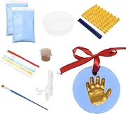 Baby Footprint Set - Handprint Footprint Keepsake Set, Growth Memorial Kit | Nursery Art Hand and Foot Seal, Hand Model Seal and Decorative Eco Friendly Gold Paint