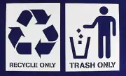 Recycle-Trash -With Words-654469901981 2 Piece Stencil Set 14 Mil 14" X 17.5" Pa