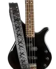 2 1/4" Wide Corset Style Goth Classic Guitar Strap